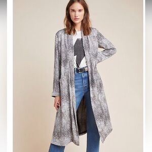 NEW with tags Anthropologie BB Dakota Snake Print Duster Cardigan